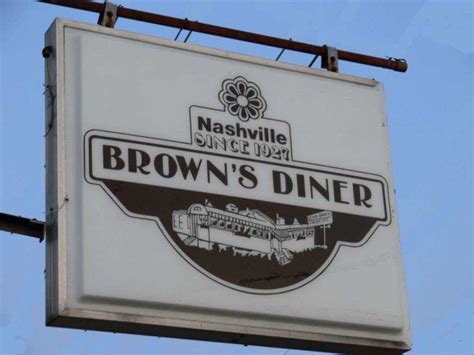 Brown's diner - Brown's Diner, Nashville, Tennessee. 3,568 likes · 23 talking about this · 8,472 were here. Founded in 1927, and in continuous operation ever since, Brown’s Diner has proudly served Nashville’s best...